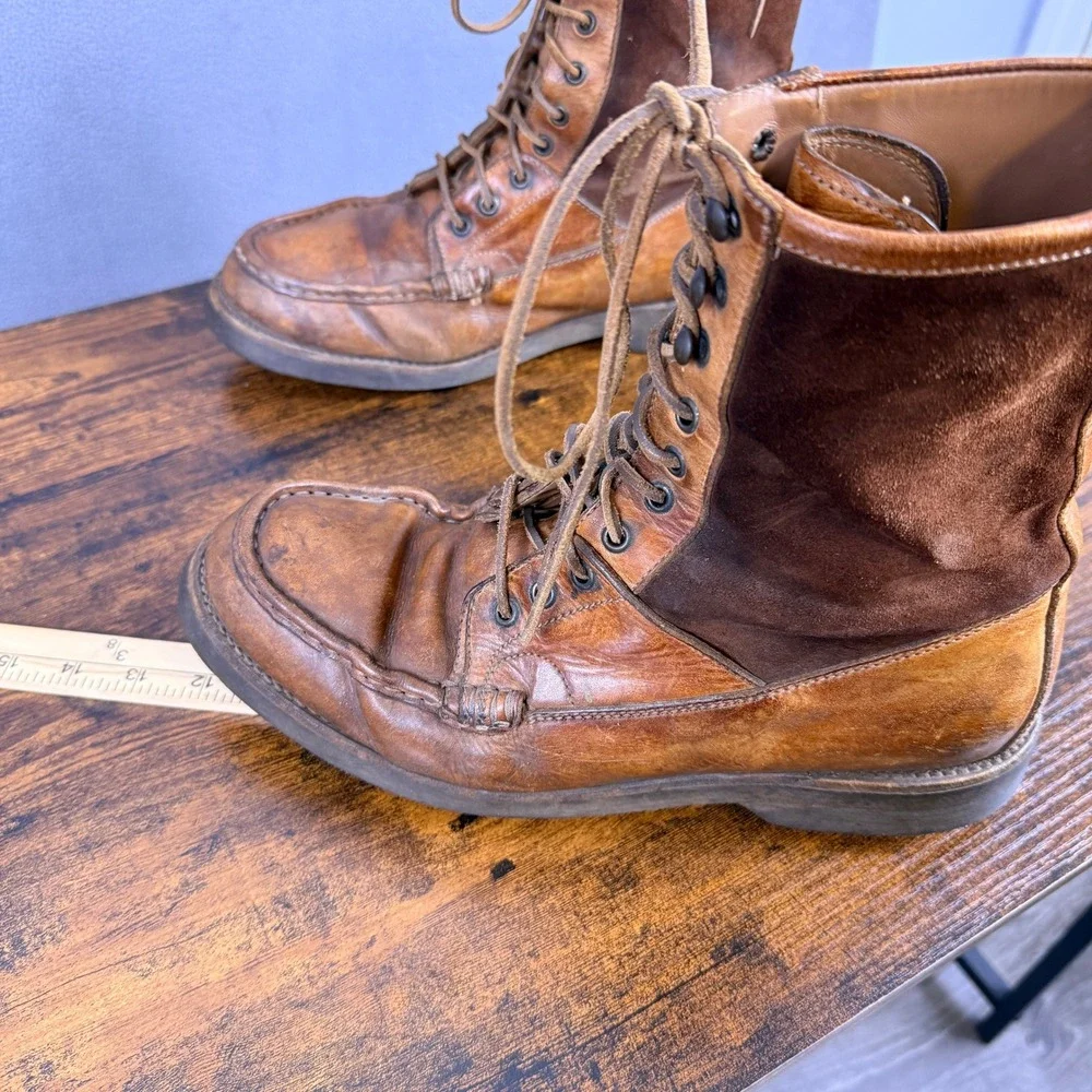 Vintage Ralph Lauren Made in Italy Leather Men's Boots Hunting Ranger Size 12?